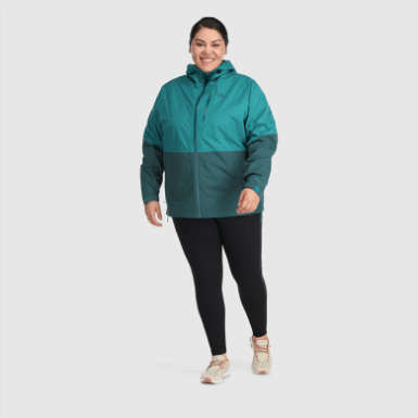 Buitenonderzoek | Dames Aspire Ii Gore-tex® Plus Size Regenjack Deep Lake/treeline