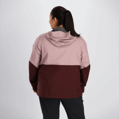 Buitenonderzoek | Dames Aspire Ii Gore-tex® Plus Size Regenjack Mot/elk