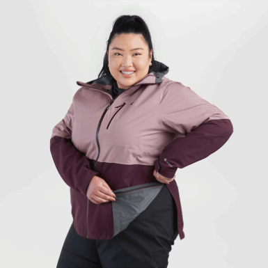 Buitenonderzoek | Dames Aspire Ii Gore-tex® Plus Size Regenjack Mot/elk