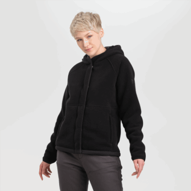 Buitenonderzoek | Damesjuneau Fleece Hoodie Zwart