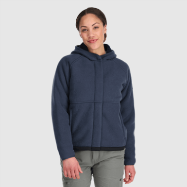 Buitenonderzoek | Dames Juneau Fleece Hoodie Marineblauw