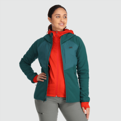 Buitenonderzoek | Vigor Plus Fleece Hoodie Treeline Voor Dames