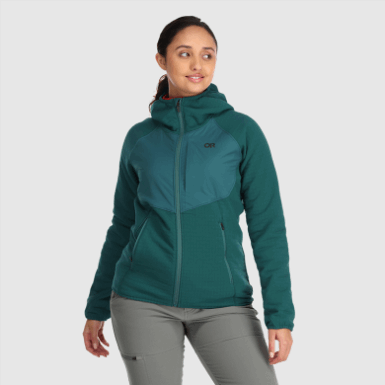 Buitenonderzoek | Vigor Plus Fleece Hoodie Treeline Voor Dames