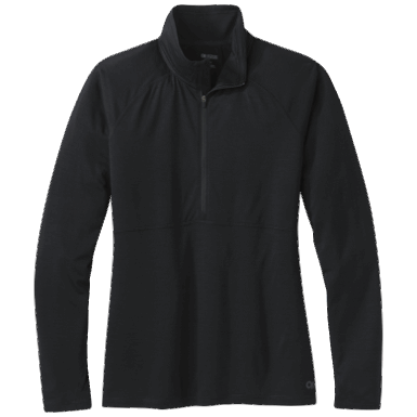 Buitenonderzoek | Dames Alpine Onset Merino Halve Ritssluiting Zwart