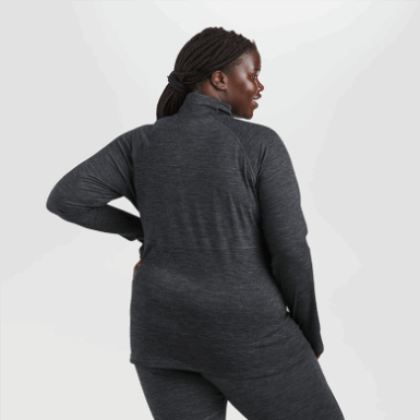 Buitenonderzoek | Dames Alpine Onset Merino Half Zip Charcoal Heather