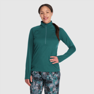Buitenonderzoek | Dames Alpine Onset Merino Half Zip Treeline