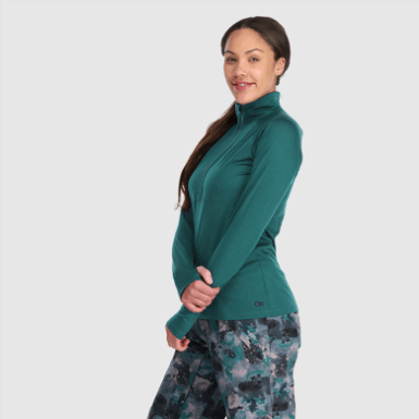Buitenonderzoek | Dames Alpine Onset Merino Half Zip Treeline