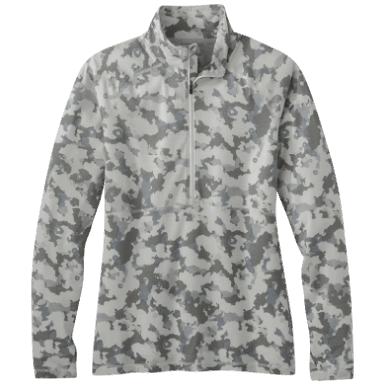 Buitenonderzoek | Dames Alpine Onset Merino Sneeuwcamouflage Met Halve Rits