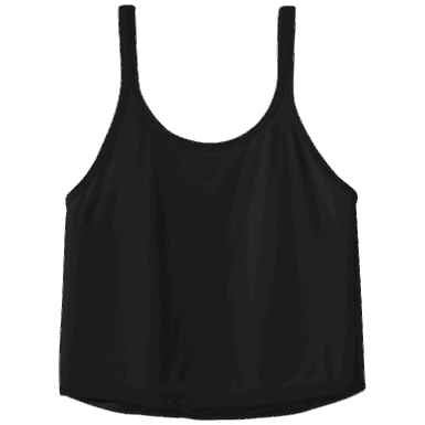 Buitenonderzoek | Echo Crop Tanktop Zwart Voor Dames