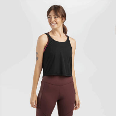 Buitenonderzoek | Echo Crop Tanktop Zwart Voor Dames