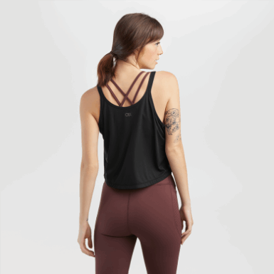 Buitenonderzoek | Echo Crop Tanktop Zwart Voor Dames