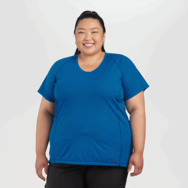 Buitenonderzoek | Dames Echo Plus Size T-shirt Klassiek Blauw