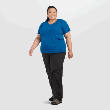 Buitenonderzoek | Dames Echo Plus Size T-shirt Klassiek Blauw