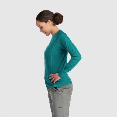 Buitenonderzoek | Echo Dames T-shirt Met Lange Mouwen Deep Lake