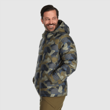 Buitenonderzoek | Coldfront-donshoodie Loden Camo Voor Heren