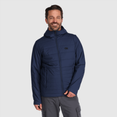 Buitenonderzoek | Heren Schaduw Geïsoleerde Hoodie Marineblauw