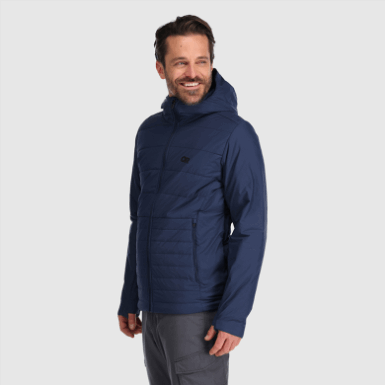 Buitenonderzoek | Heren Schaduw Geïsoleerde Hoodie Marineblauw
