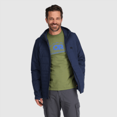 Buitenonderzoek | Heren Schaduw Geïsoleerde Hoodie Marineblauw
