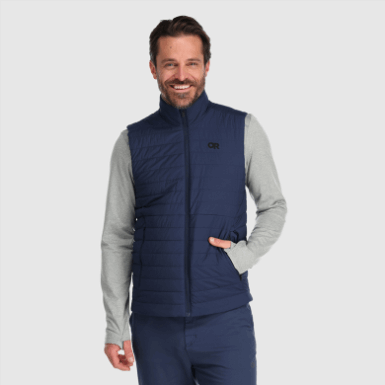 Buitenonderzoek | Heren Schaduw Geisoleerd Vest Marineblauw