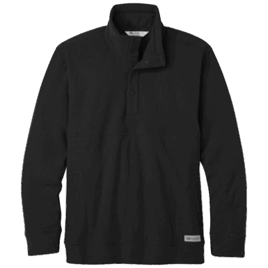 Buitenonderzoek | Heren Trailmix Snap Pullover Ii Zwart