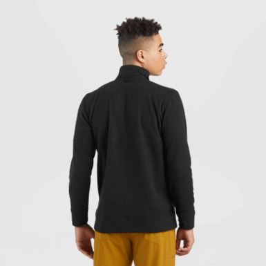 Buitenonderzoek | Heren Trailmix Snap Pullover Ii Zwart