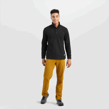 Buitenonderzoek | Heren Trailmix Snap Pullover Ii Zwart