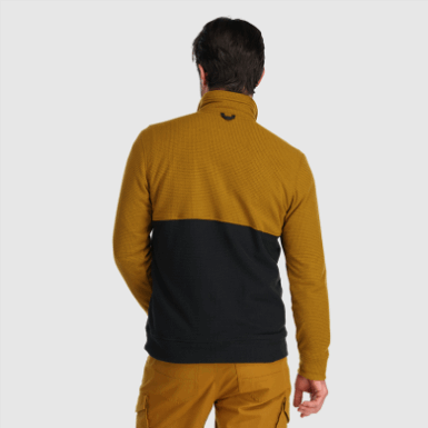 Buitenonderzoek | Heren Trailmix Snap Pullover Ii Tapenade/zwart