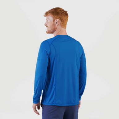 Buitenonderzoek | Echo Heren T-shirt Met Lange Mouwen Klassiek Blauw