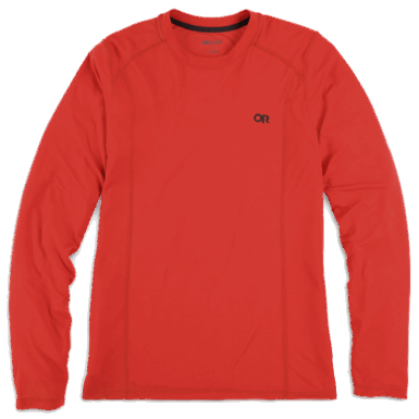Buitenonderzoek | Echo Heren T-shirt Met Lange Mouwen Cranberry