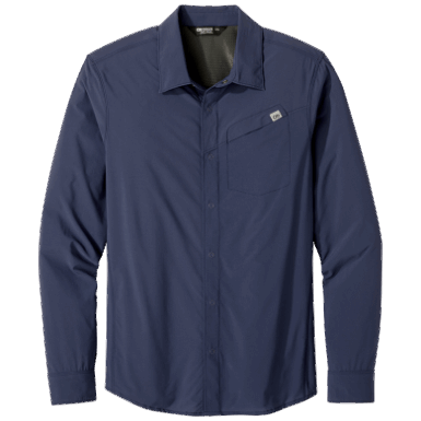 Buitenonderzoek | Heren Astroman L/s Zonnehemd Marineblauw