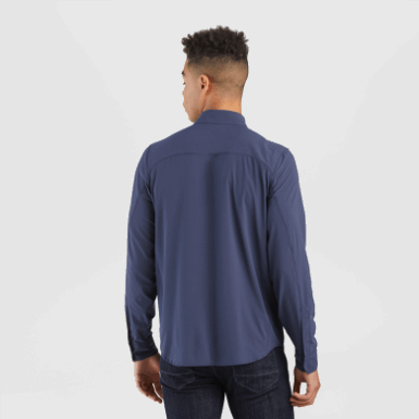 Buitenonderzoek | Heren Astroman L/s Zonnehemd Marineblauw