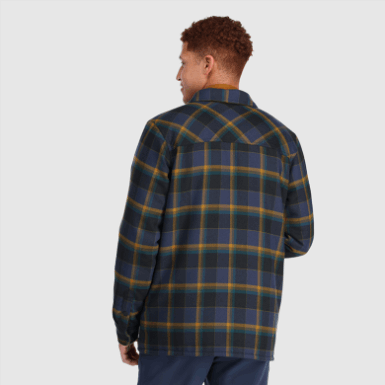 Buitenonderzoek | Heren Feedback Overhemdjack Marineblauw Geruit