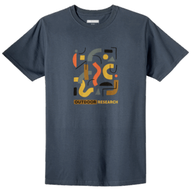 Buitenonderzoek | Heren Vorm Scape T-shirt Marineblauw