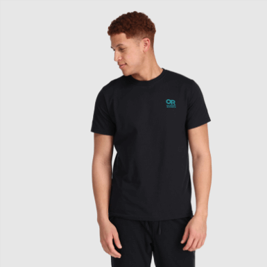 Buitenonderzoek | T-shirt Met Logo Op De Borst Zwart/deep Lake