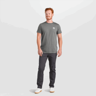 Buitenonderzoek | Lockup Borst Logo T-shirt Antraciet/wit