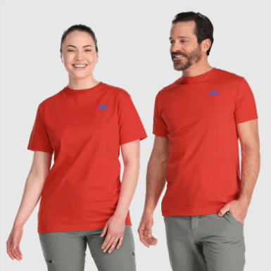 Buitenonderzoek | T-shirt Met Logo Op De Rug, Cranberry