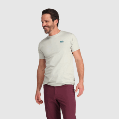 Buitenonderzoek | T-shirt Met Logo Op De Rug, Kiezelsteen/deep Lake