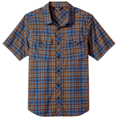 Buitenonderzoek | Heren Zwerver S/s Overhemd Klassiek Blauw Geruit