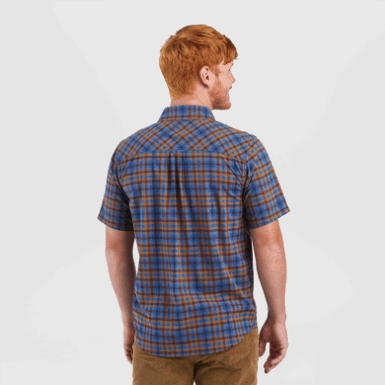 Buitenonderzoek | Heren Zwerver S/s Overhemd Klassiek Blauw Geruit