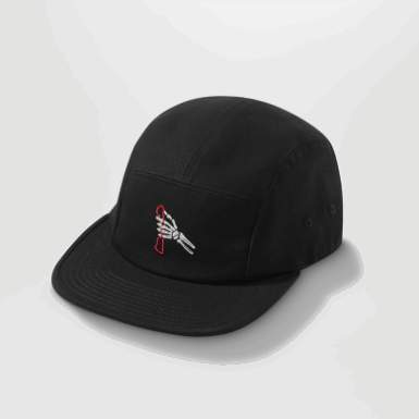 Buitenonderzoek | Gripped 5 Panel Cap Zwart