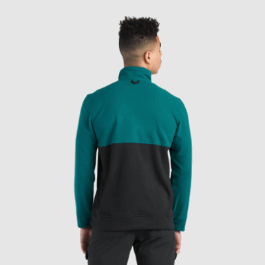 Buitenonderzoek | Heren Trailmix Snap Pullover Ii Treeline/zwart