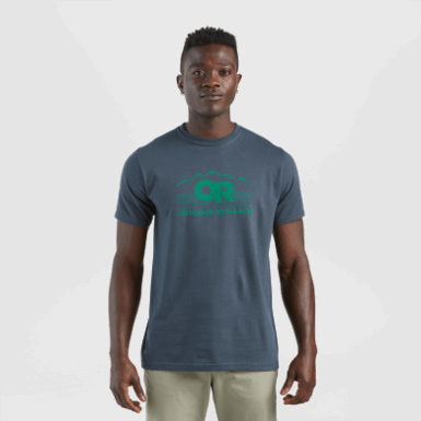 Buitenonderzoek | Heren Of Pleitbezorger Rvs T-shirt Marineblauw/sprout