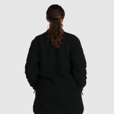 Buitenonderzoek | Dames Juneau Sherpa Fleece Jas Zwart