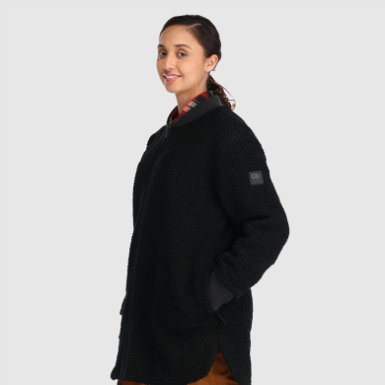 Buitenonderzoek | Dames Juneau Sherpa Fleece Jas Zwart