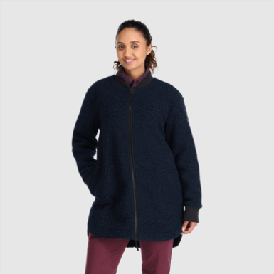 Buitenonderzoek | Dames Juneau Sherpa Fleece Jas Marineblauw