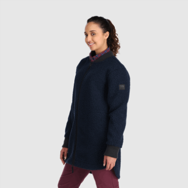Buitenonderzoek | Dames Juneau Sherpa Fleece Jas Marineblauw