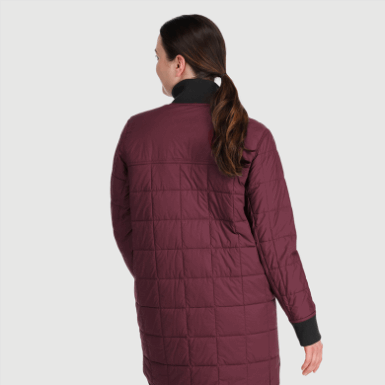 Buitenonderzoek | Omkeerbare Schaduwparka Voor Dames Zwart/kalamata