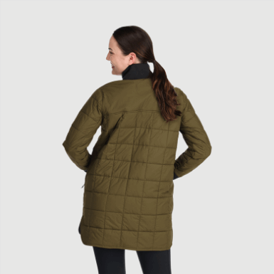 Buitenonderzoek | Omkeerbare Schaduwparka Loden/zwart Voor Dames