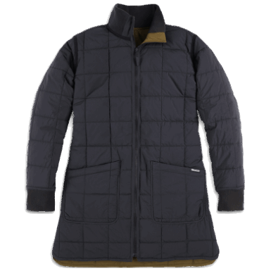 Buitenonderzoek | Omkeerbare Schaduwparka Loden/zwart Voor Dames