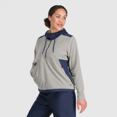 Buitenonderzoek | Dames Trailmix Pullover-hoodie As/marineblauw